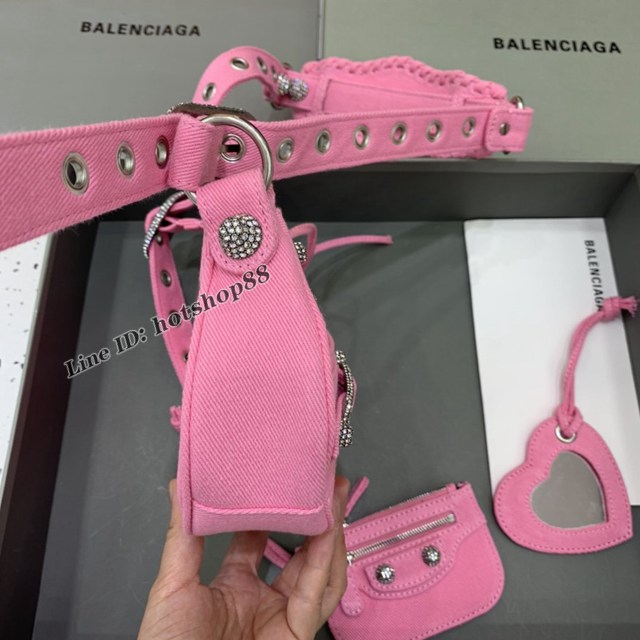 Balenciaga專櫃爆款經典機車包系列巴黎世家Le Cagole半月牙腋下包小號斜挎包 fyj2023